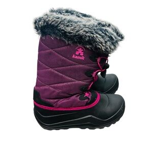 Kamik Snowangel Purple and Black Kids Snow Boots Size 7